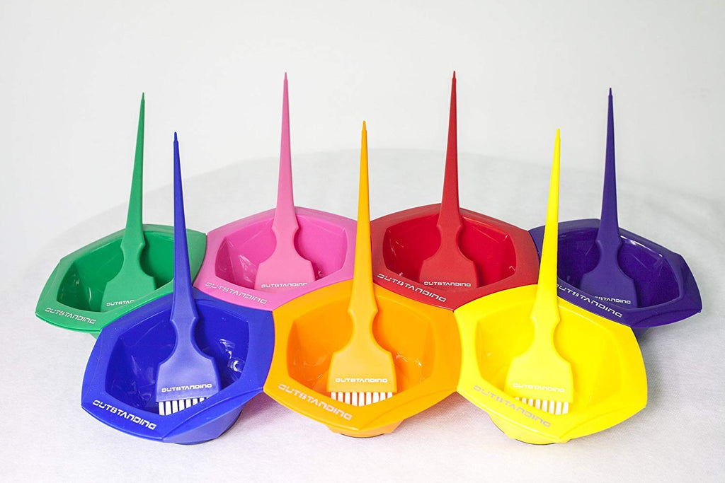 Outstanding Rainbow Bowl & Brush Set - Spa Use