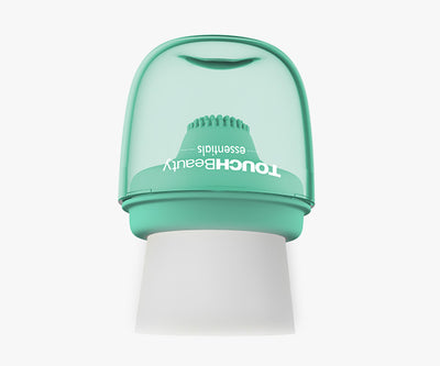 Soft Bristles Silicone Facial Face Brush, 2 In 1 Manual Exfoliation Pore Cleaner Brush with Storatege (Green)