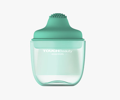 Soft Bristles Silicone Facial Face Brush, 2 In 1 Manual Exfoliation Pore Cleaner Brush with Storatege (Green)