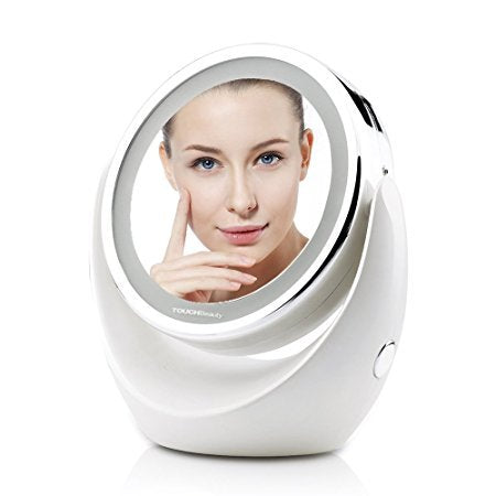 Double-Sided Makeup Mirror with LED Lights