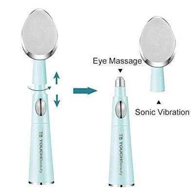 Sonic Vibration Eye Massager & Soft Facial Cleansing Brush