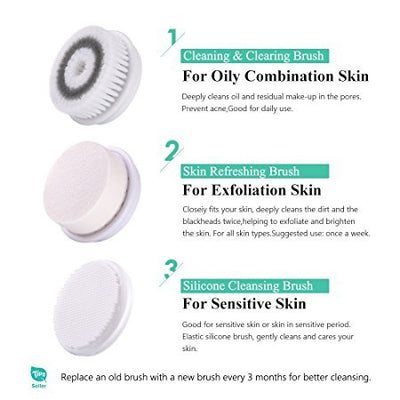 2 Speed Facial Cleaning Brush, Portable & Waterproof