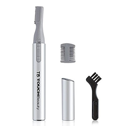 Electric Facial Hair Trimmer with Eyebrow Attachments