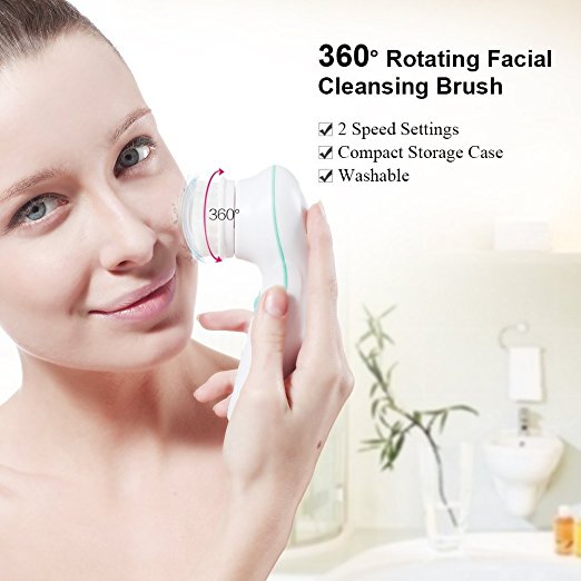2 Speed Facial Cleaning Brush, Portable & Waterproof